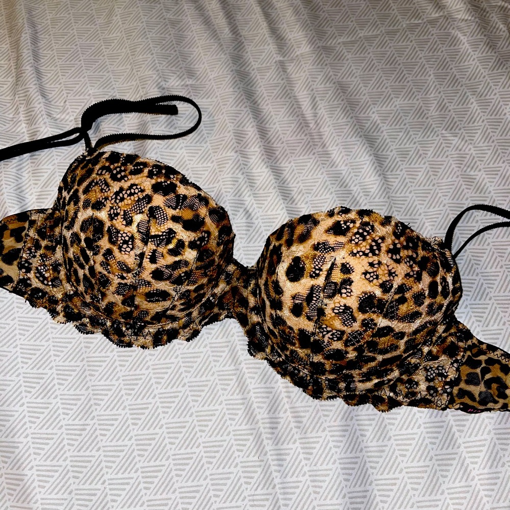 PINK VS Date Push up Bra Size 34B in Cheetah